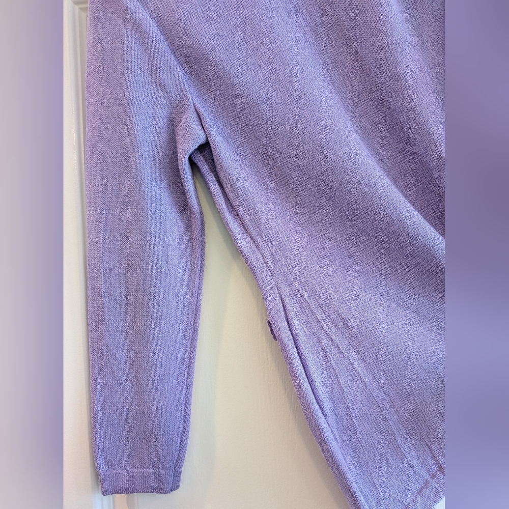 St John Collection Santana Knit Lavender Purple Cardigan Wool Blend Size 2 - Picture 11 of 13